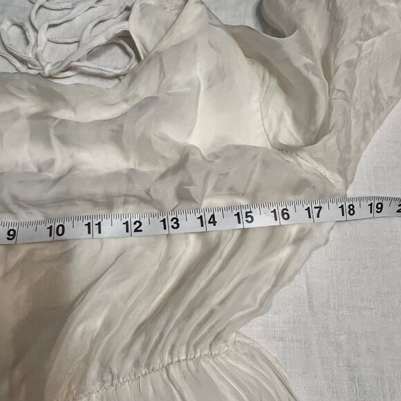 NWOT LARA GUIDOTTI Ivory Maxi Dress S Itlay Made Silk Blend Lined Boho Ramantic - Picture 8 of 11